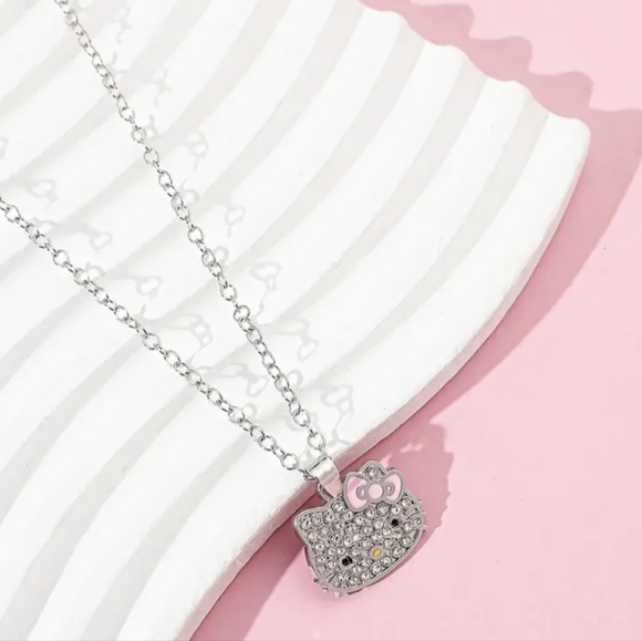Hello Kitty Rhinestone Necklace - Picture 2 of 5